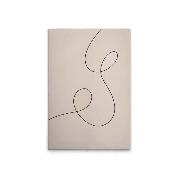 Abstrakte Leinwandkunst mit durchgehender Linie