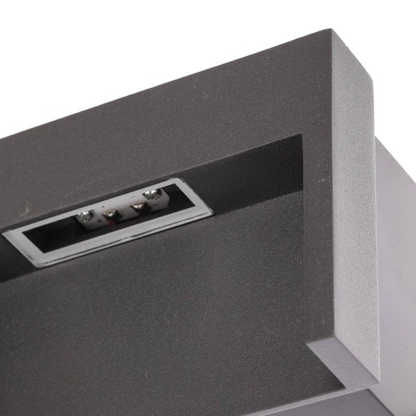 Lucande LED Wandleuchte außen Mitja (Modern) in Schwarz aus Aluminium (1 flammig, ) - Außenwandleuchten Wandlampe Led Außenlampe Outdoor für Außenwand/Hauswand Haus Terrasse &