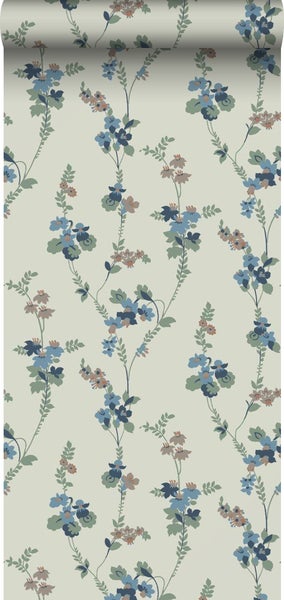Borastapeter Tapete Blumen Grün - 53 cm x 10.05 m - 660843