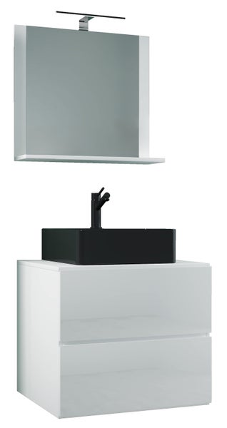 3-tlg Waschtisch Badmöbel Lendas 60 cm M Schublade