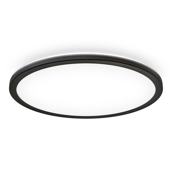 LED Panel Ø42 cm - 22W, 3000lm, flach, backlight, neutralweiß, schwarz