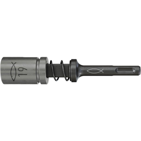 Bohrhammeradapter mit Feder und Fisch Symbol