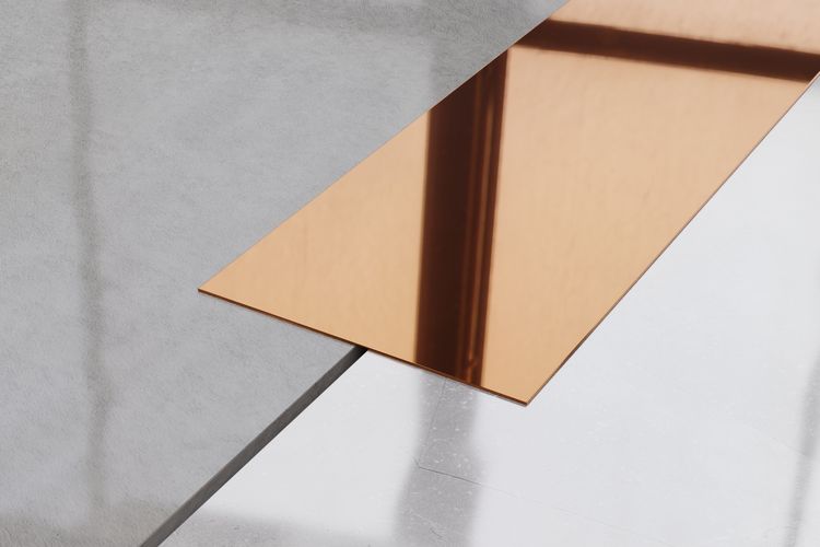 Dekorplatte in Kupferoptik