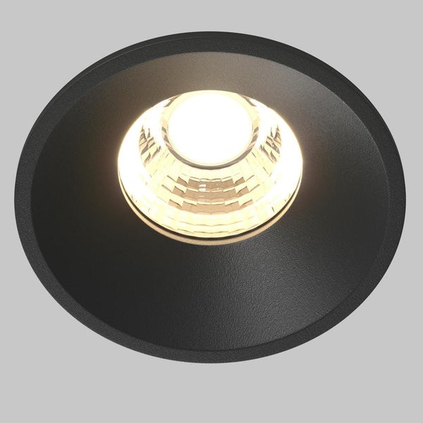 LED Einbauleuchte Round in Schwarz 7W 450lm 60mm