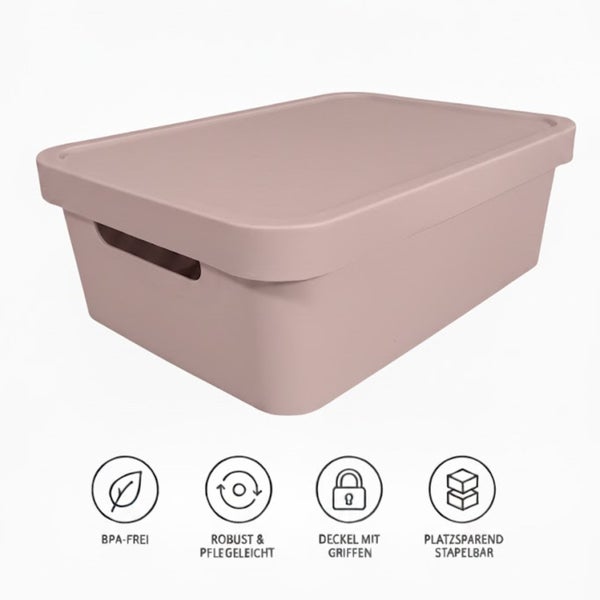 Aufbewahrungsbox aus Kunststoff mit Deckel