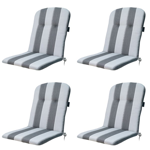 Stuhlauflage Stapelstuhl grau - Ca. 96x45 cm - 4er-Set