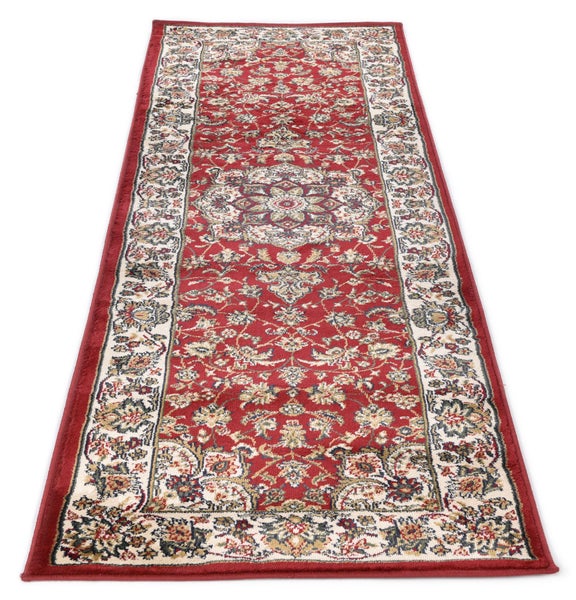 Gewebter Teppich im Orient-Design Hamadan Rot 80x250 cm