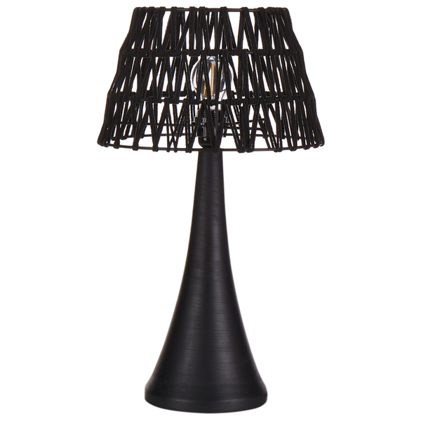 Tischleuchte PELLEJAS Mango Holz Schwarz