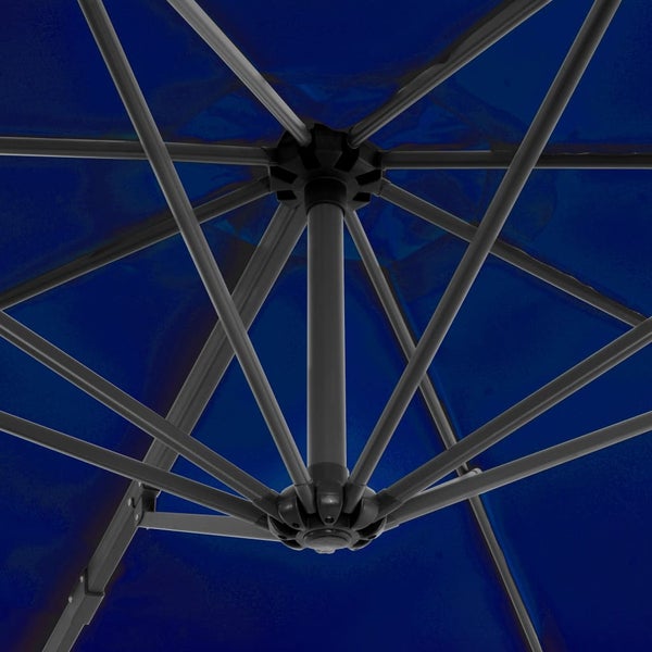 Ampelschirm mit Aluminium-Mast 300 cm Azurblau