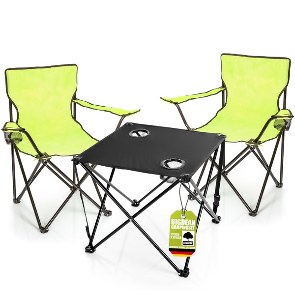 Camping-Set mit Tisch und zwei Stühlen