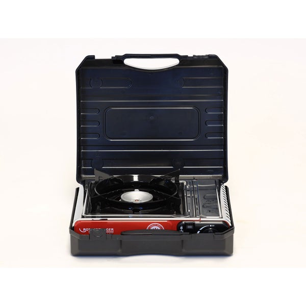 Tragbarer Gaskocher im Koffer