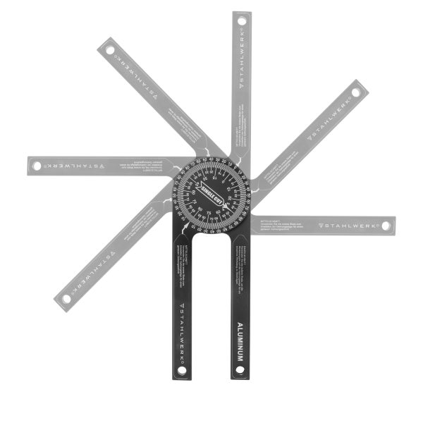Winkelmesser 360° Grad Aluminium Gehrungswinkelmesser
