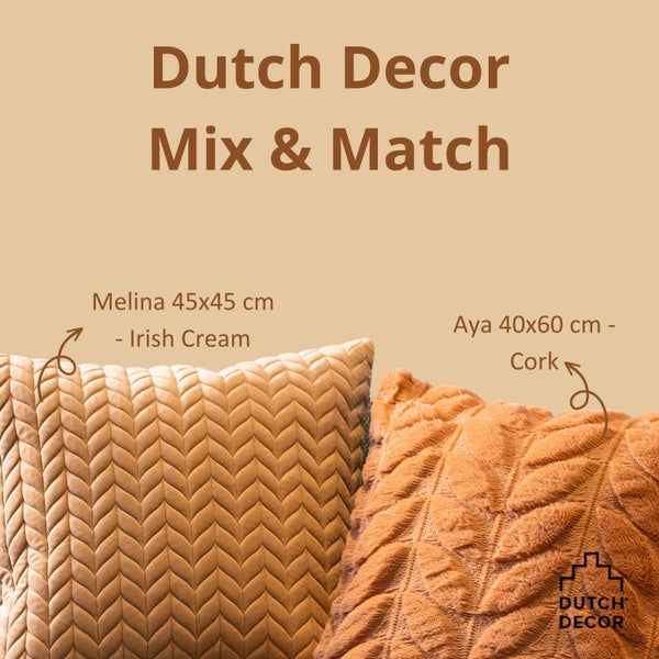 MELINA - Kissenbezug 45x45 cm - Irish Cream - beige