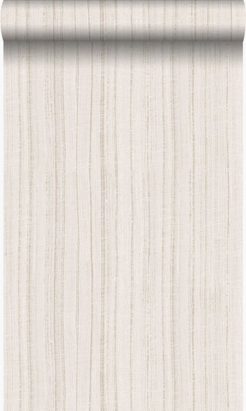 Origin Wallcoverings Tapete feine unregelmäßige Streifen mit Sandstruktur Beige - 53 cm x 10.05 m - 345949