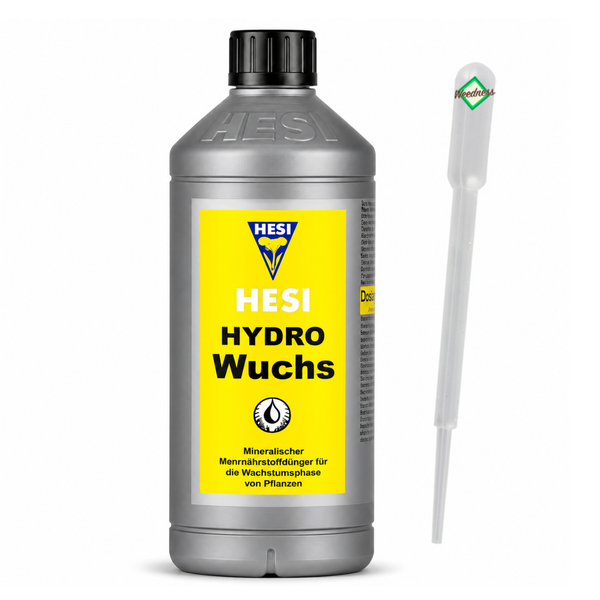 Hesi Hydro Wuchs Pflanzendünger in Flasche mit Dosierpipette für die Wachstumsphase