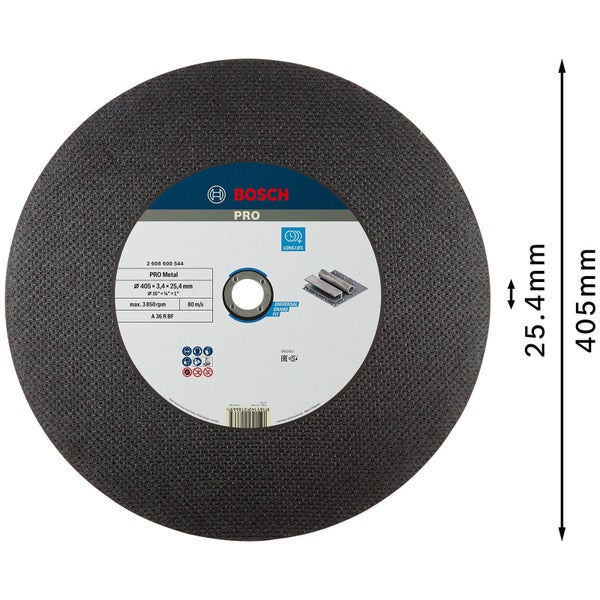 Bosch PRO Metal Trennscheibe 400 x 3,2 x 25,4 mm - 2608600544