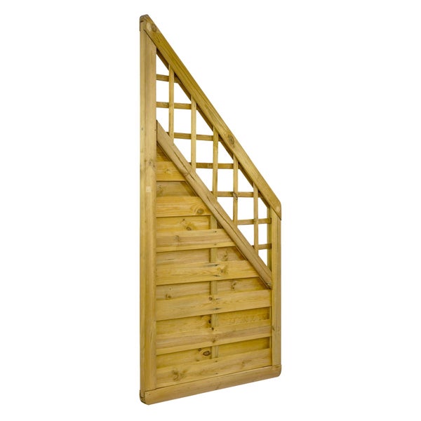 Holzzaun mit Rankgitter