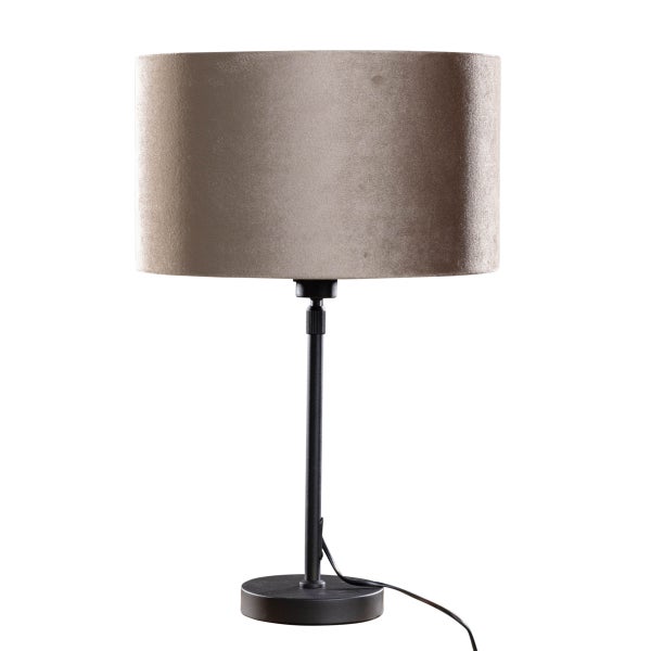 Tischleuchte mit rundem Lampenschirm