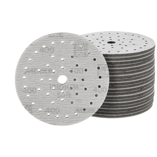 Mirka Iridium Soft Schleifscheiben Ø 150 mm / Korn P400 / Klett Multifit / 20 Stück / schaumbasiertes Schleifmittel für präzises Trockenschleifen, Klarlackschliff, Finish