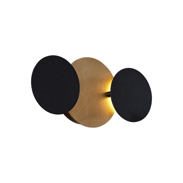 Wandleuchte mit drei runden Elementen