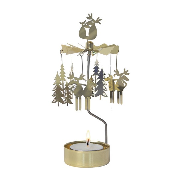 Goldene Elch Teelichtkarussell - Pluto Design