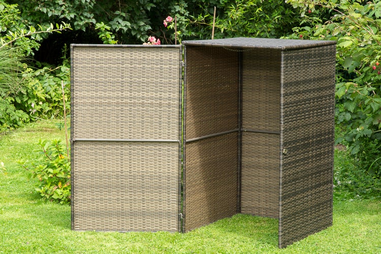 Mülltonnenabdeckung bis 240 Liter, braun