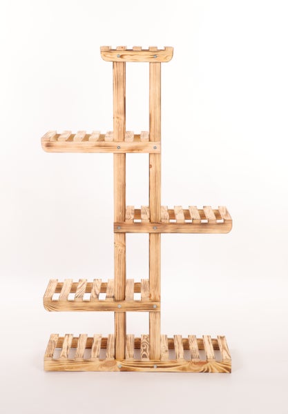 Blumenständer FLORACK HxBxT 117x68x25cm 6 Ablagen Kieferholz Geflammt