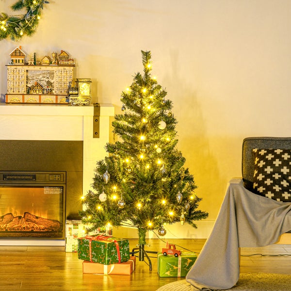 HOMCOM Weihnachtsbaum, Ø75 x 120H cm, PVC, Grün