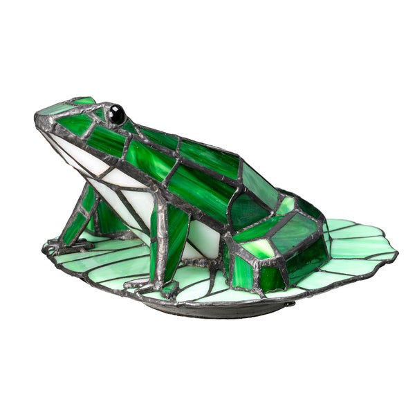 Dekorative Froschleuchte aus Glas im Tiffany Stil
