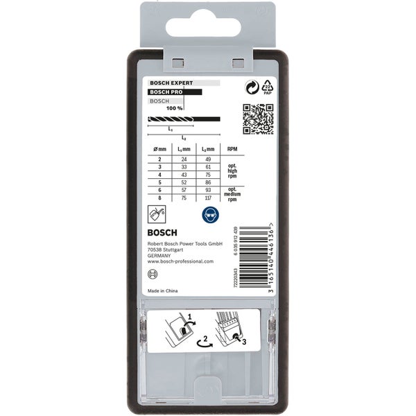 Set mit Spiralbohrern in verschiedenen Größen