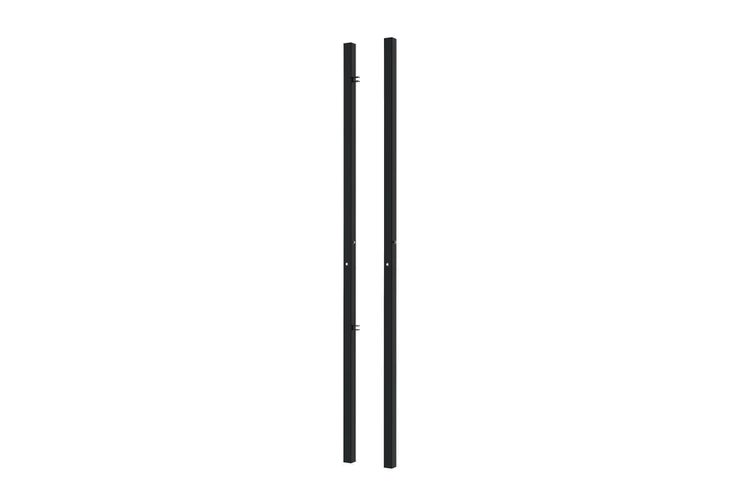 Set mit 2 DARIO-Eisenpfosten, 6 x 6 cm, H. 270 cm, Mattschwarz