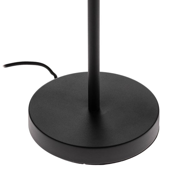 Lucande Tischlampe Sotiana (Retro, Vintage Antik) in Schwarz aus Glas (1 flammig E14) - Designer Tischleuchte Schreibtischlampe Nachttischlampe Wohnzimmerleuchte