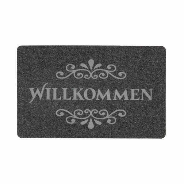 Fußmatte mit der Aufschrift Willkommen