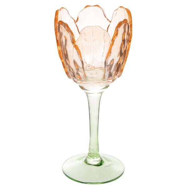 Kerzenhalter aus Glas in Tulpenform