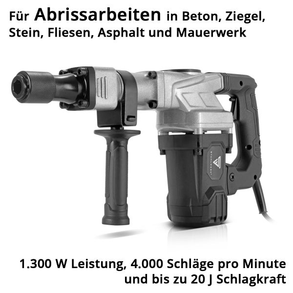 Abbruchhammer für Beton-, Ziegel-, Stein-, Fliesen-, Asphalt- und Mauerwerksarbeiten