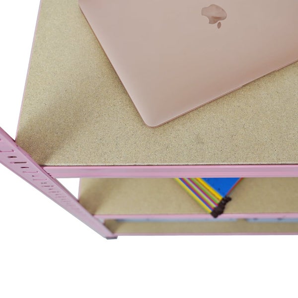 Berlinlodge Mega Deal 5x Wohnregal PINK LADY, HxBxT 180x90x40cm, Fachlast 175kg, 5 Ebenen, Pink, Bücherregal, Standregal, Büroregal für Wohnzimmer, Schlafzimmer, Arbeitszimmer