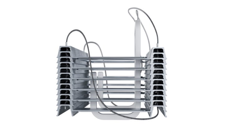 Aluminium-Dachleiter mit Stahlseil