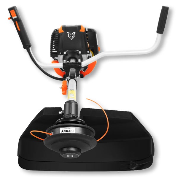 FUXTEC Benzin Motorsense FX-4MS142 - 42,5ccm | Rasentrimmer 1,7PS  | Easy Start | 8kg  | 320 mm  | mit Faden + Messer | 4-Takt | 1,25kW