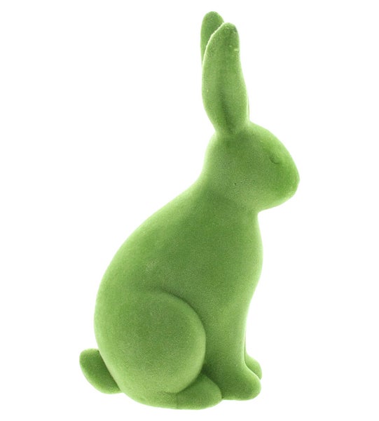 FRANK FLECHTWAREN | Osterhase Grün, TERRACOTTA, 15 x 8 x 25 cm