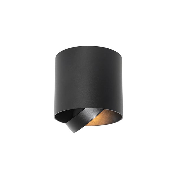 Schwarze Deckenleuchte aus Metall