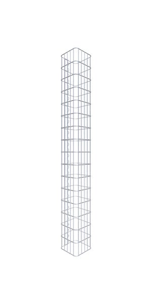 Gabionensäule 27 x 27 cm, MW 5 x 10 cm eckig - Höhe: 1,60 m