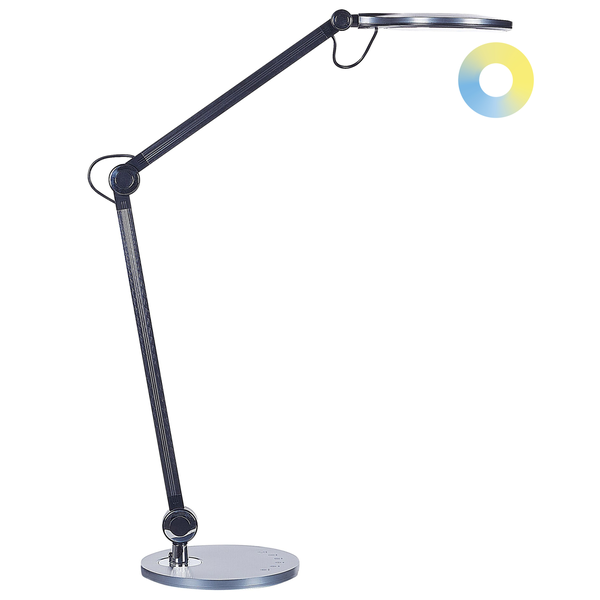 LED Schreibtischlampe ERIDANUS mit Dimmer Metall Schwarz