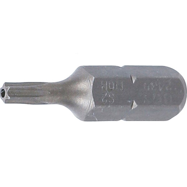 BGS Bit Länge 25 mm Antrieb Außensechskant 6,3 mm (1/4) T-Profil (für Torx) mit Bohrung T10 - 2439