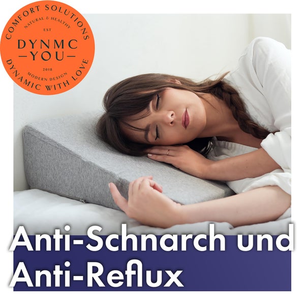 DYNMC you Keilkissen Bett 90 x 45cm - Test SEHR GUT - Oeko TEX Zertifiziert - Reflux Matratzenkeil - Kissen bei Beschwerden im Nacken und Rücken - Erhöhung beim Schnarchen
