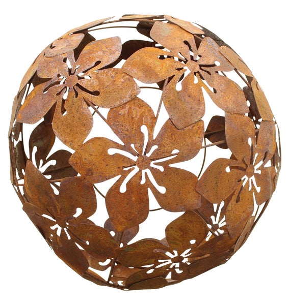 FRANK FLECHTWAREN | Kugel Blumen, METALL, Ø 24 cm