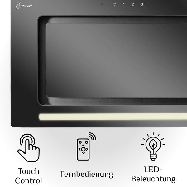 Gurari Dunstabzugshaube mit Touch Control Fernbedienung und LED Beleuchtung