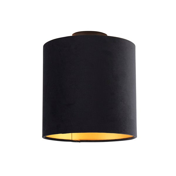 Deckenleuchte mit Schirm schwarz/gold 25 cm - Combi schwarz