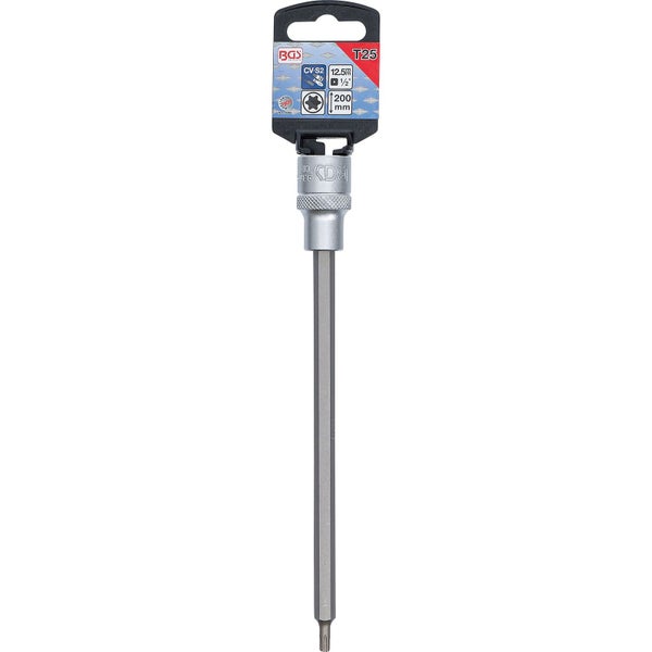 BGS Bit-Einsatz Länge 200 mm Antrieb Innenvierkant 12,5 mm (1/2) T-Profil (für Torx) T25 - 9365