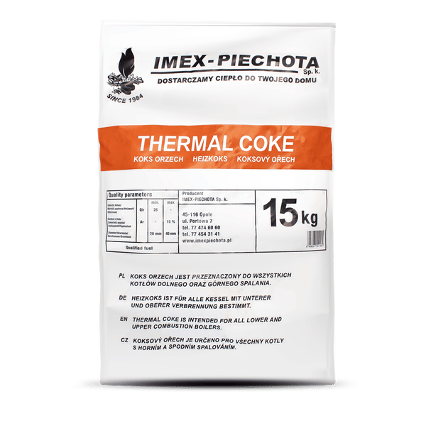 15 Kilogramm Sack Heizkoks von Imex-Piechota.