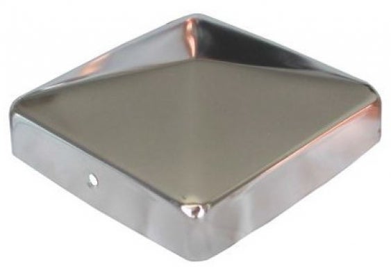 Quadratische Zaunpfostenabdeckung aus Metall